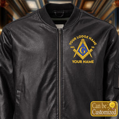 Custom Leather Bomber Jacket