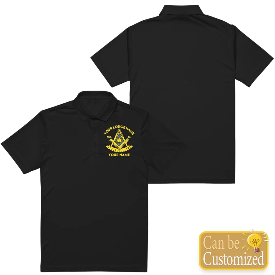 Custom Past Master Masonic Printed Polo Shirt