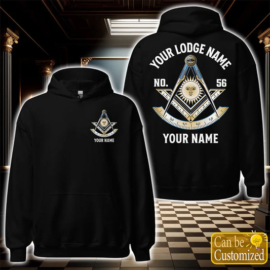 Custom Past Master Masonic Freemason Hoodie