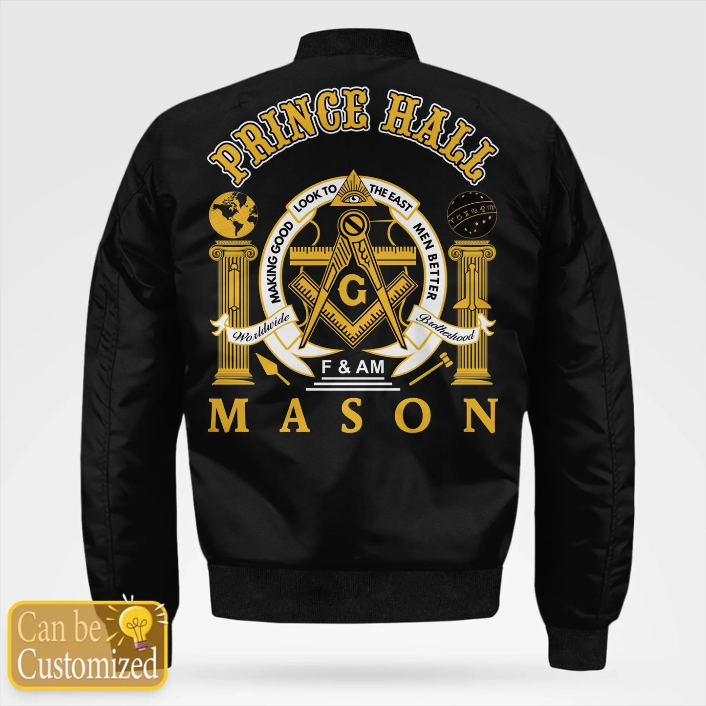 Custom Prince Hall Masons Bomber Jacket