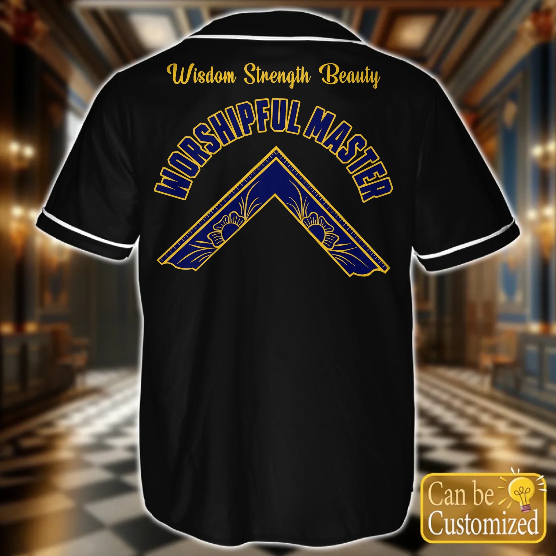 Custom  Order of the Eastern Star OES Baseball Jersey Back
