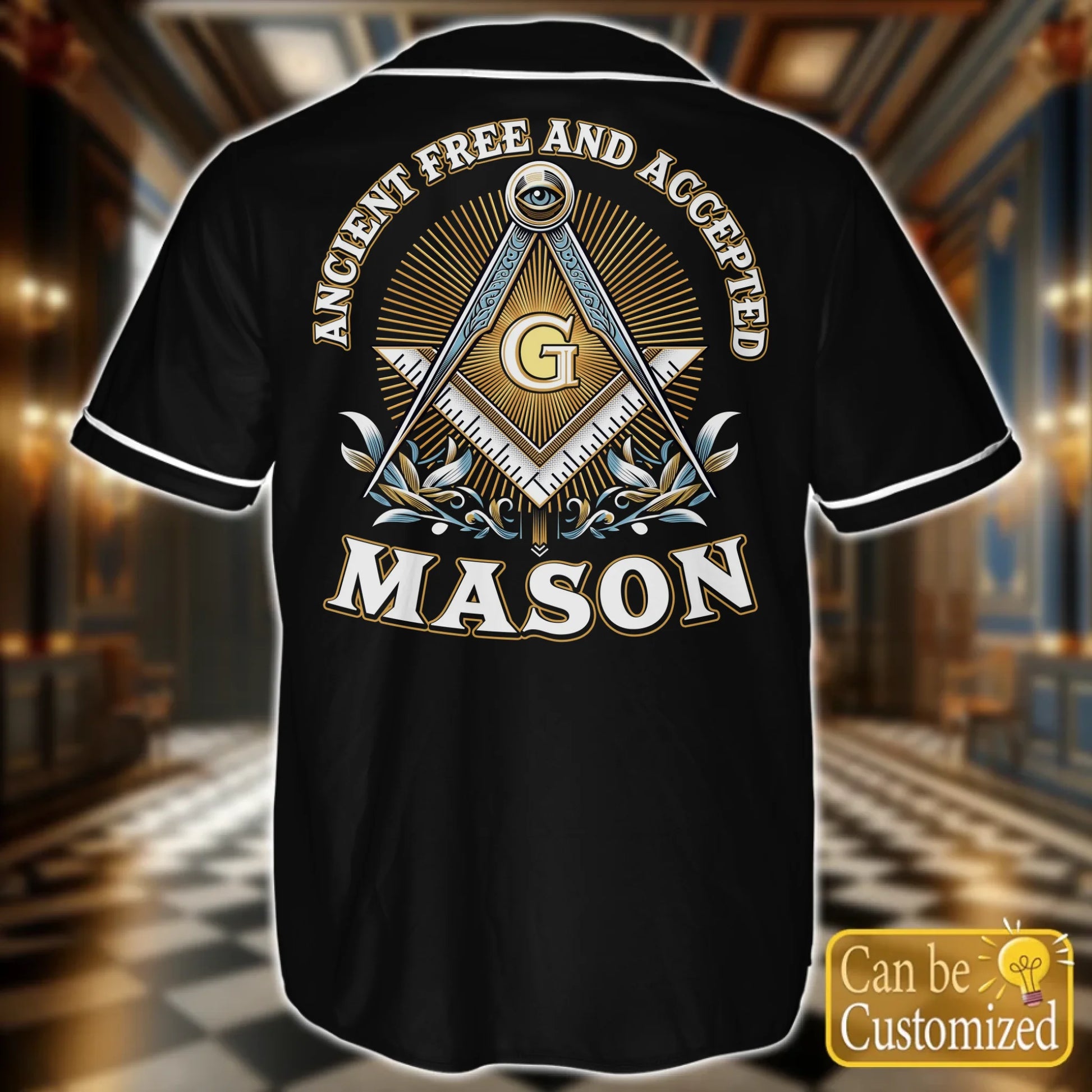 Custom  Order of the Eastern Star OES Baseball Jersey Back