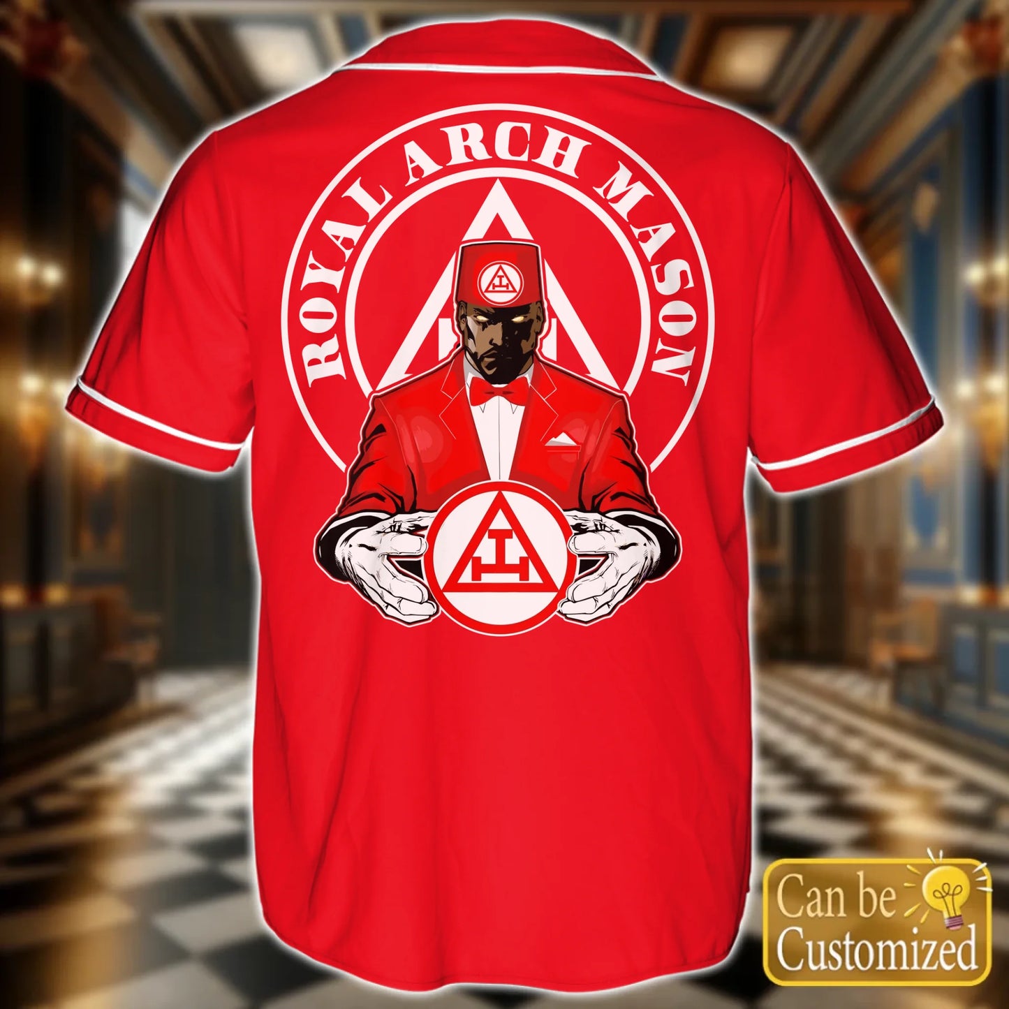 Custom  Order of the Eastern Star OES Baseball Jersey Back