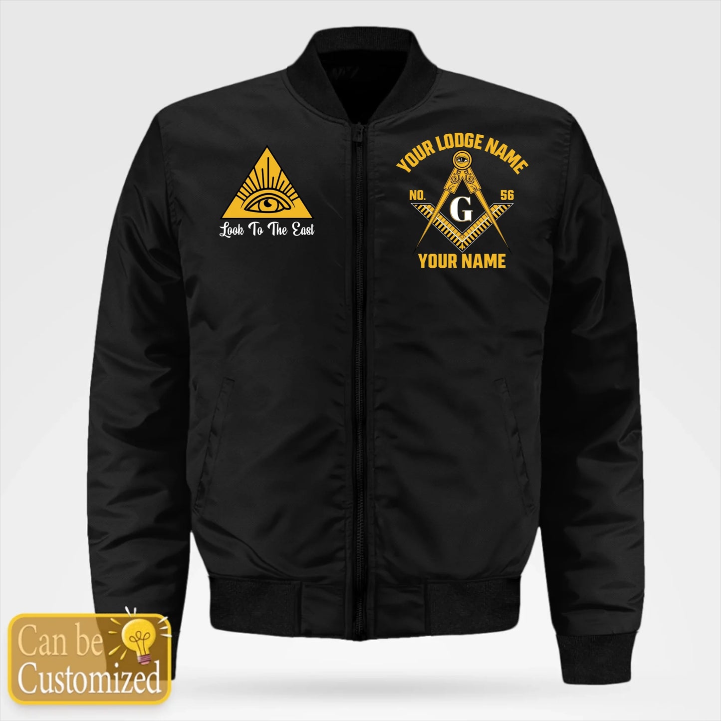 Custom Freemasonry Mason 357 Bomber Jacket