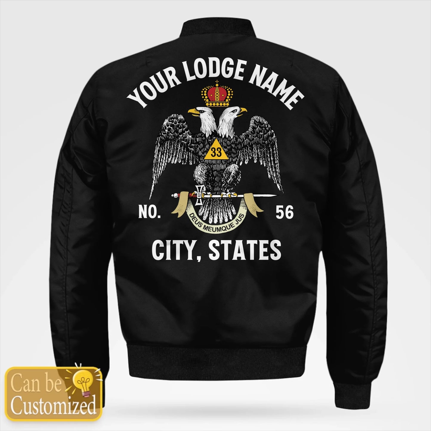 Custom 33rd Degree Scottish Rite Bomber Jacket