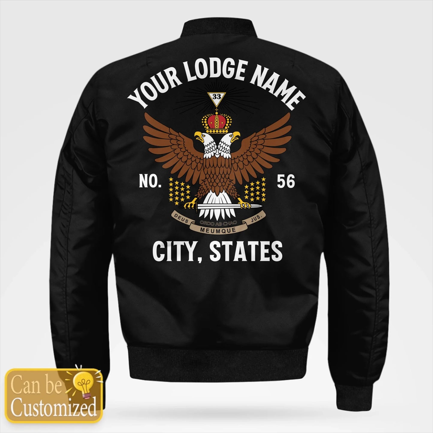 Custom 33rd Degree Scottish Rite Bomber Jacket
