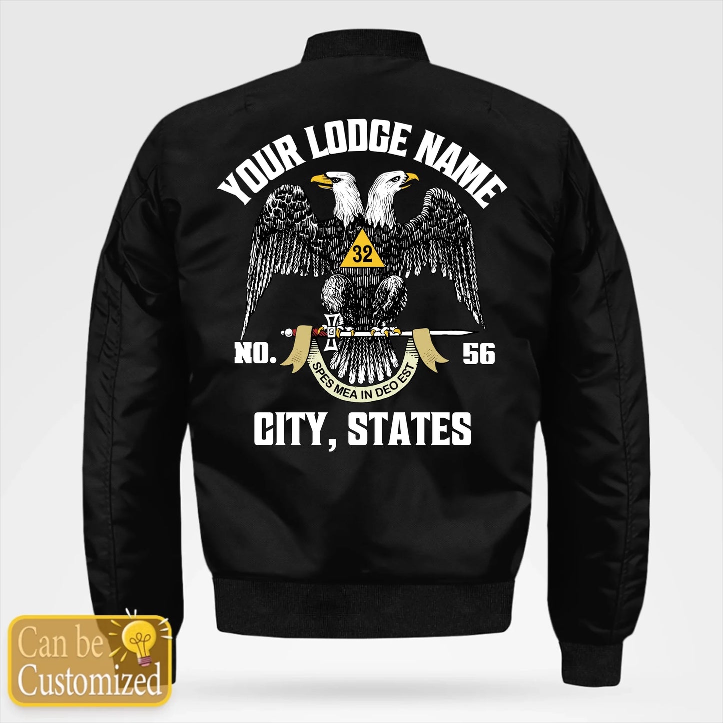 Custom 32nd Degree Scottish Rite Bomber Jacket
