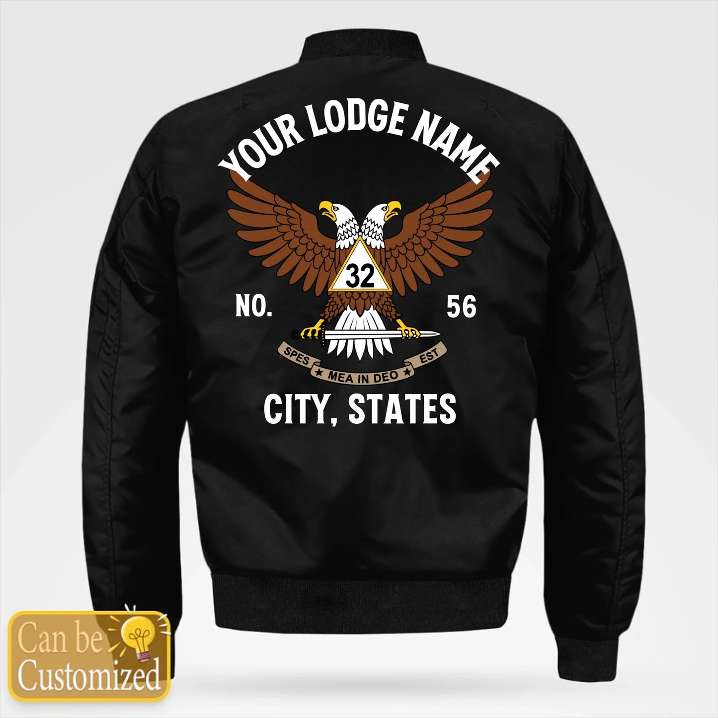 Custom 32nd Degree Scottish Rite Bomber Jacket