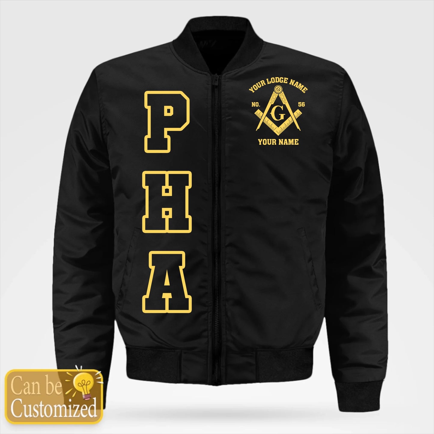 Custom Prince Hall Masonic Bomber Jacket