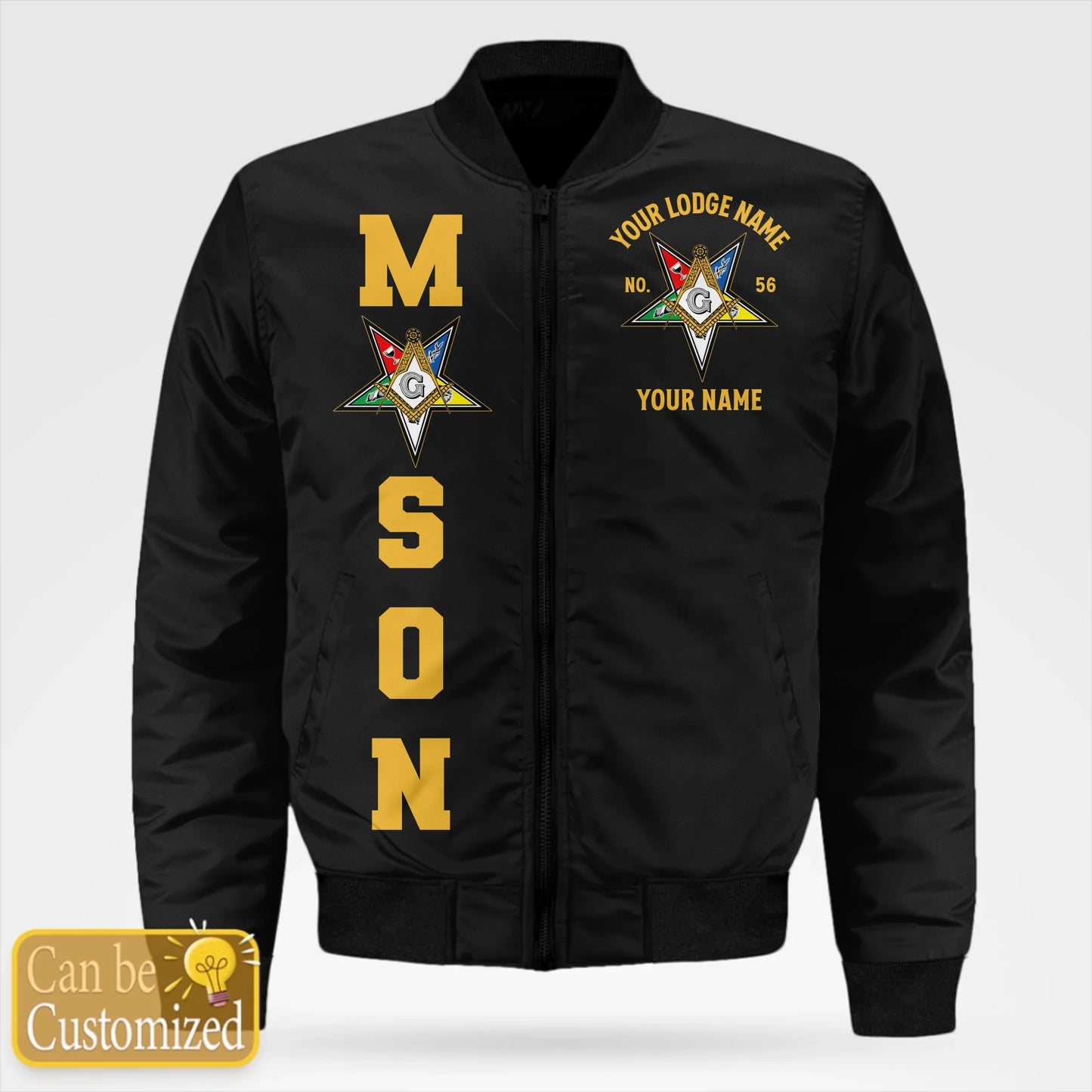 Custom Order Of The Eastern Star Masonic Bomber Jacket