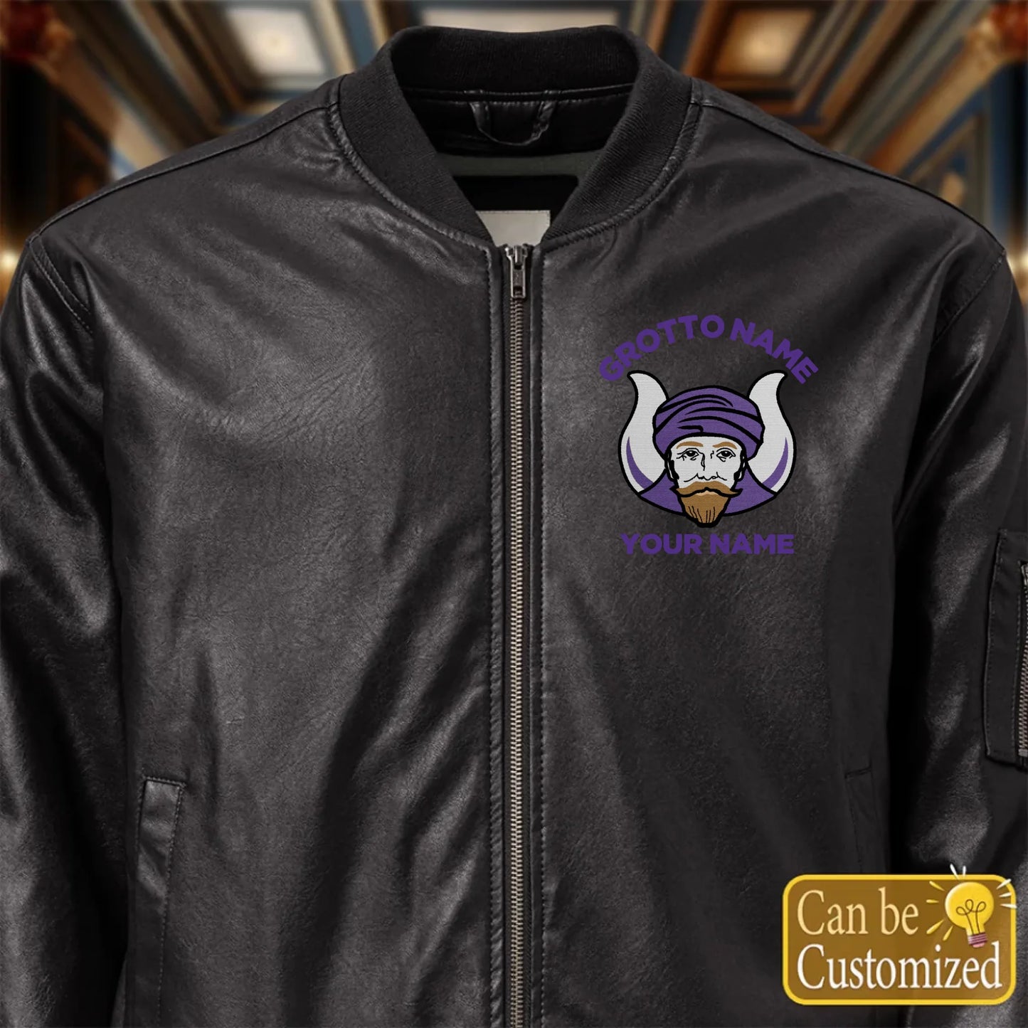 leather-bomber-jacket front Zoom