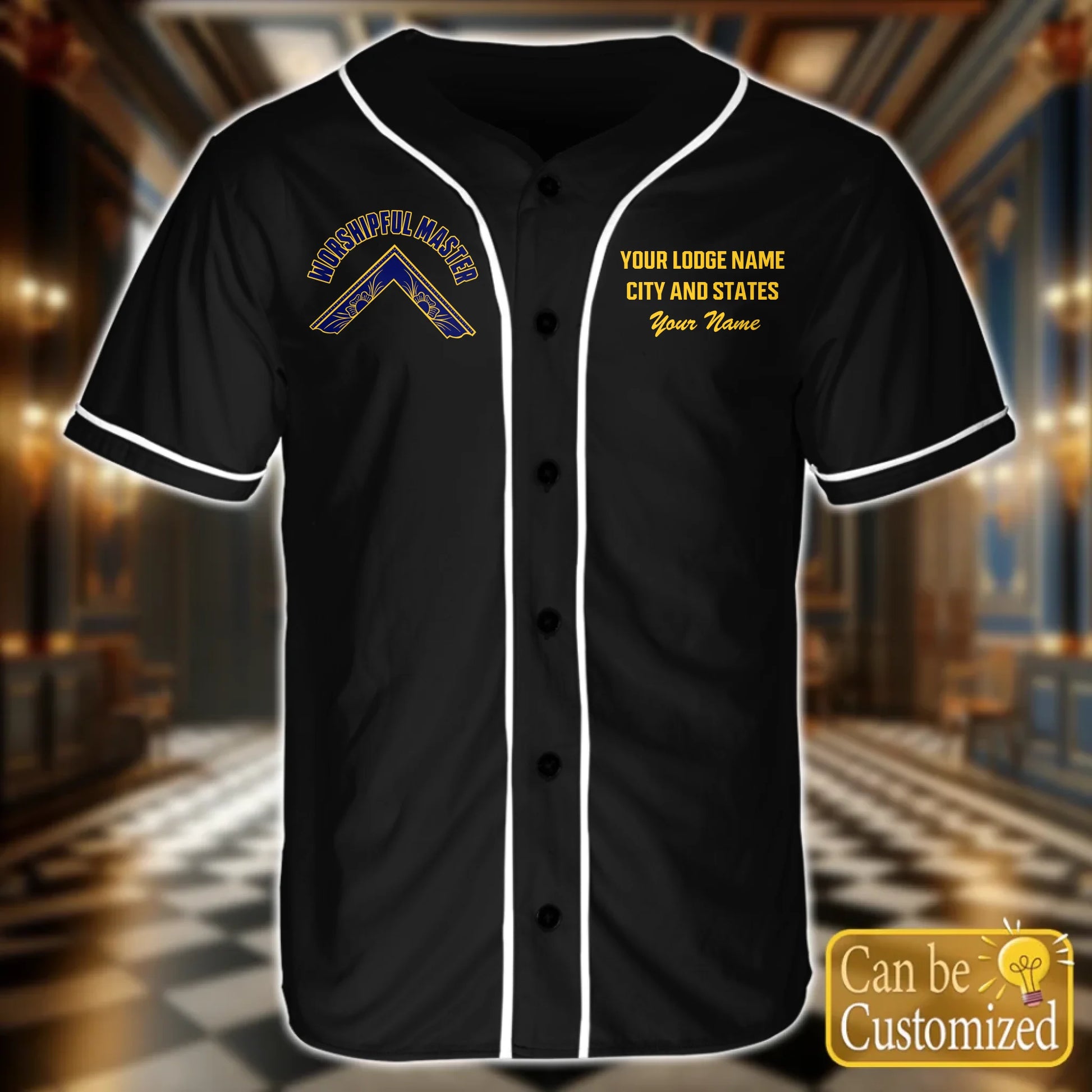 Custom  Order of the Eastern Star OES Baseball Jersey Front
