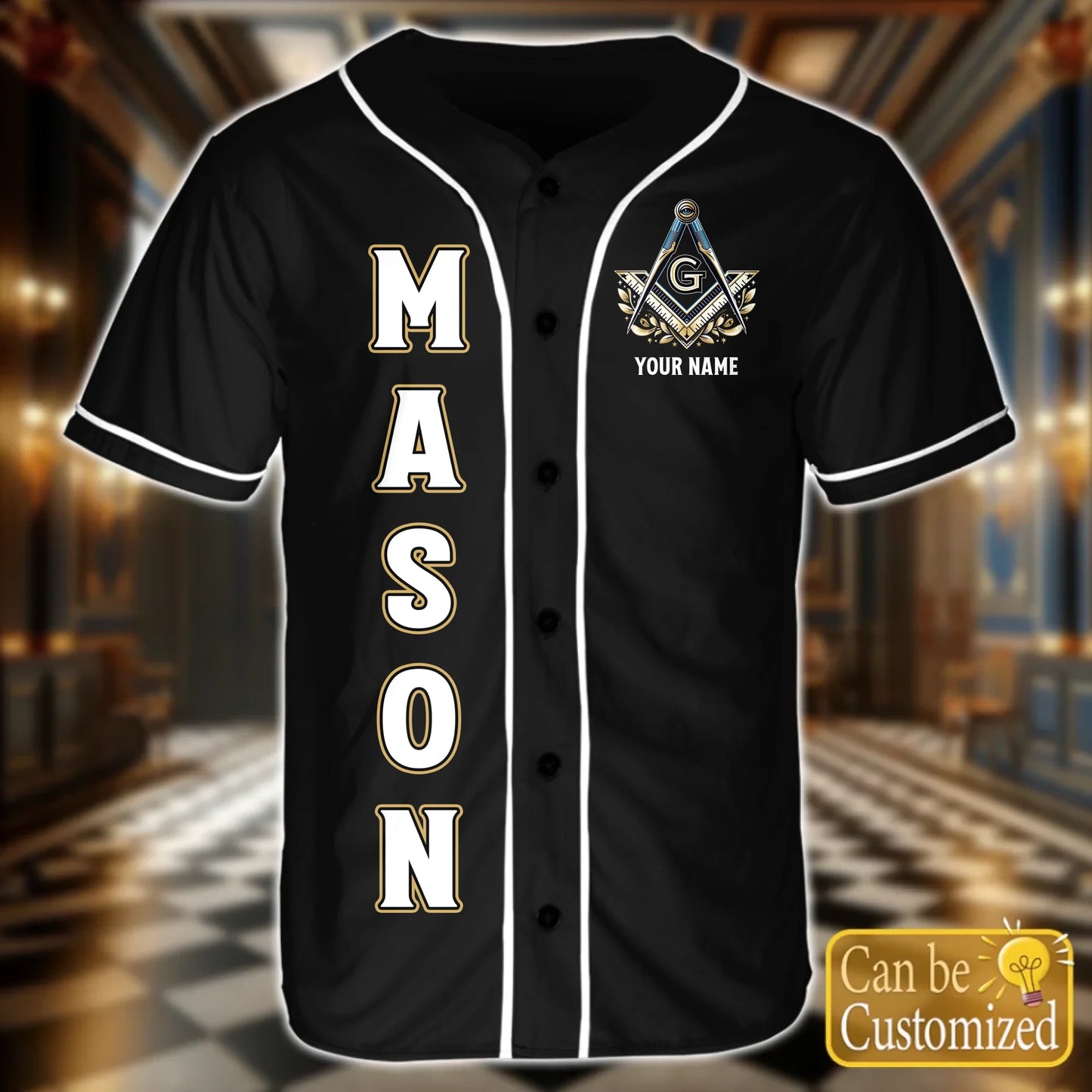 Custom  Order of the Eastern Star OES Baseball Jersey Front