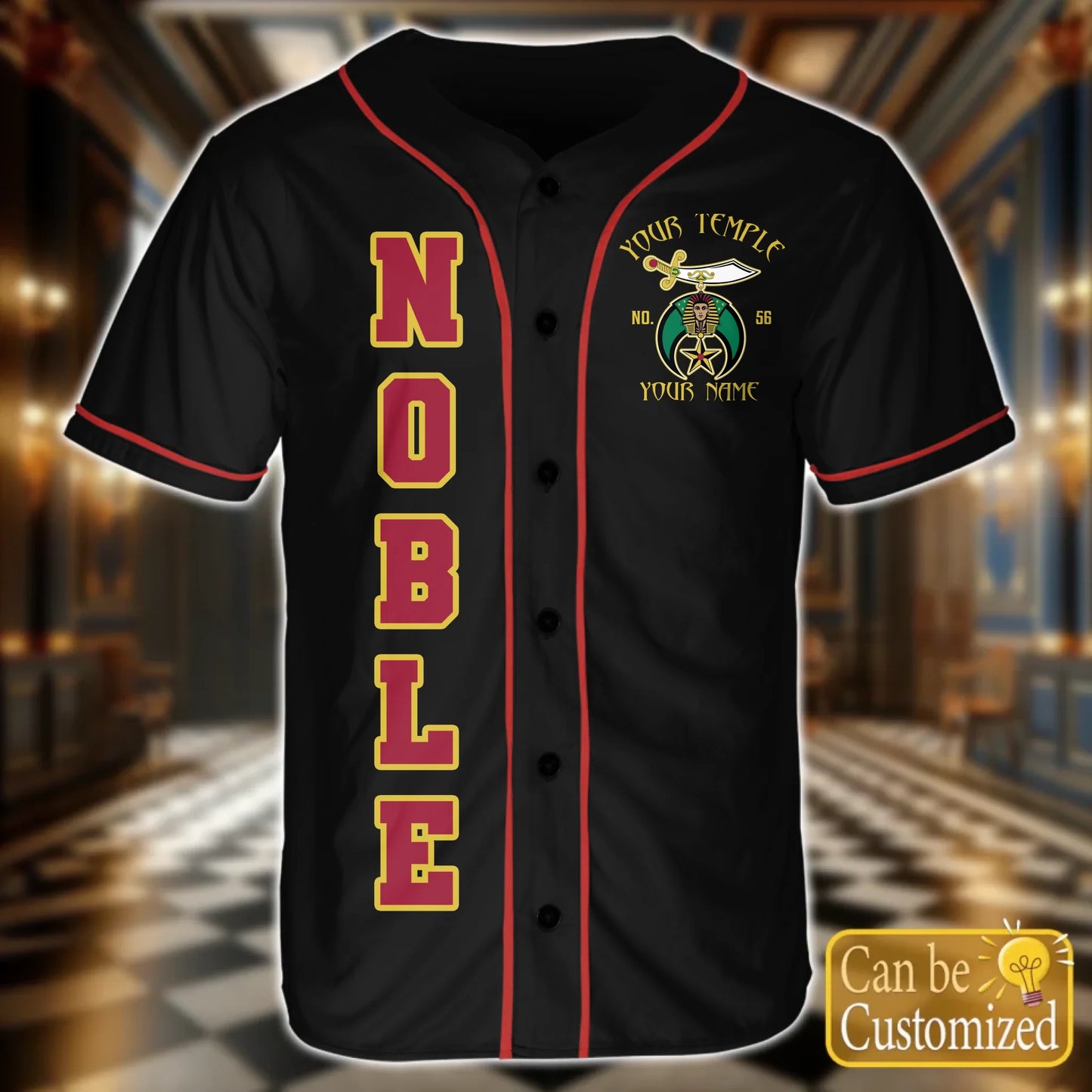 Custom Shriners Baseball Jersey Front
