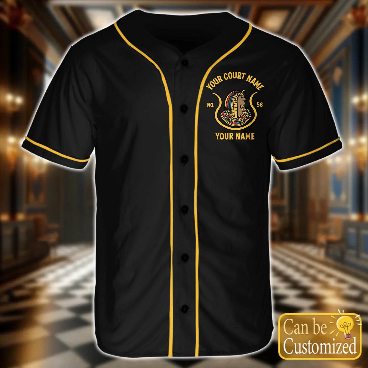 Custom Prince Hall Masons Baseball Jersey Front