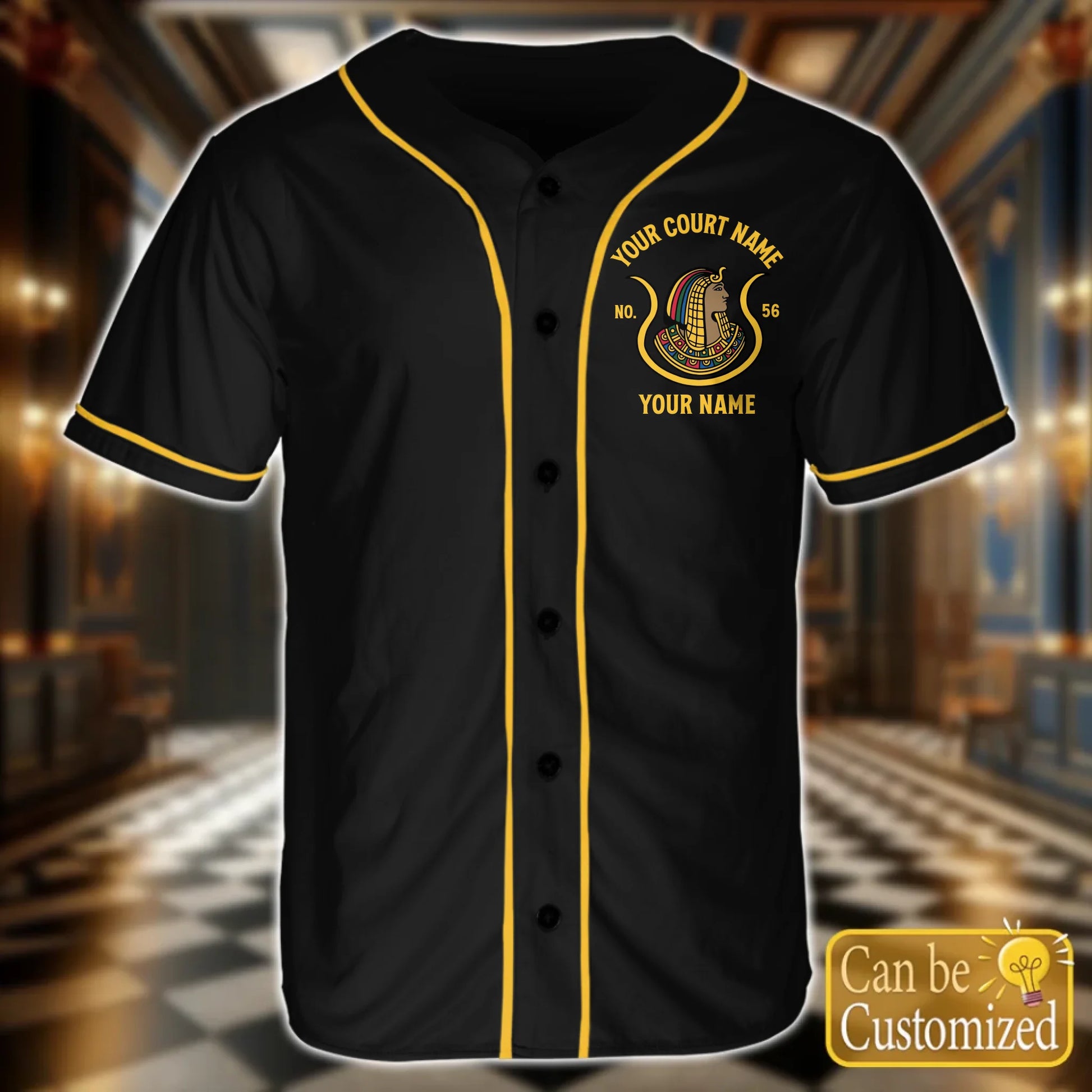 Custom Prince Hall Masons Baseball Jersey Front