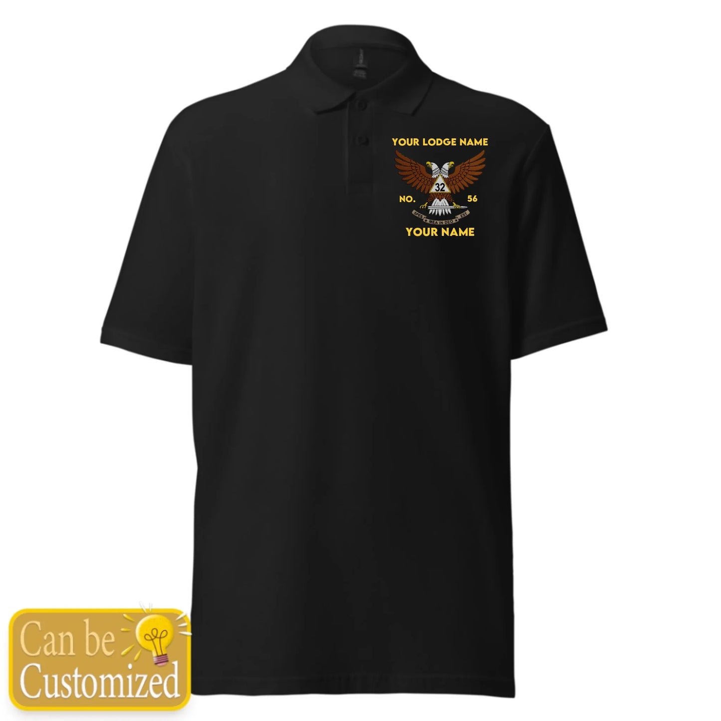 Custom 32nd Degree Scottish Rite Embroidered Polo Shirt