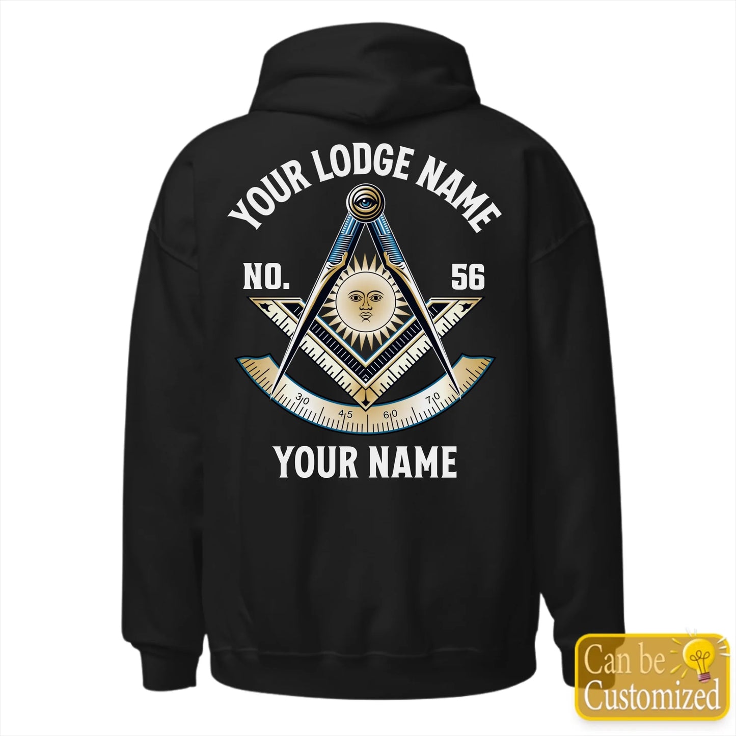 Custom Past Master Masonic Freemason Hoodie