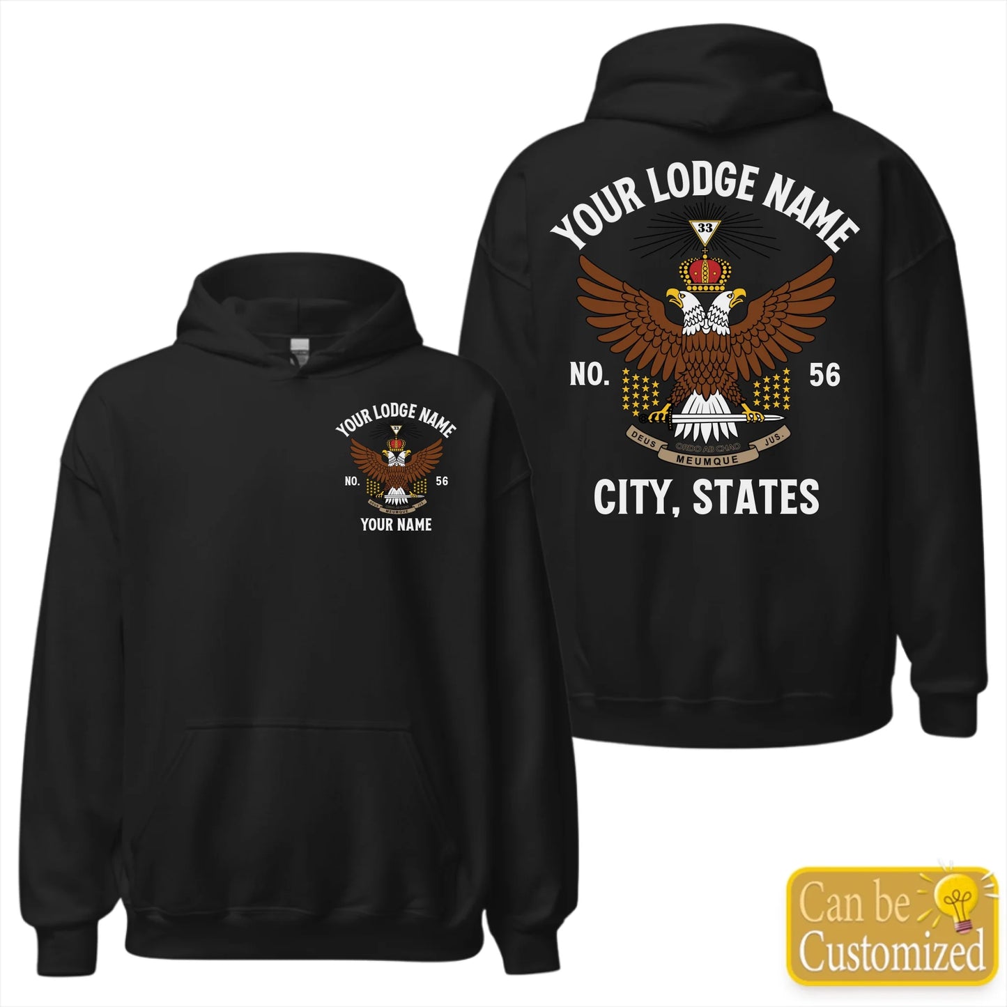 Custom 33rd Degree Scottish Rite Hoodie