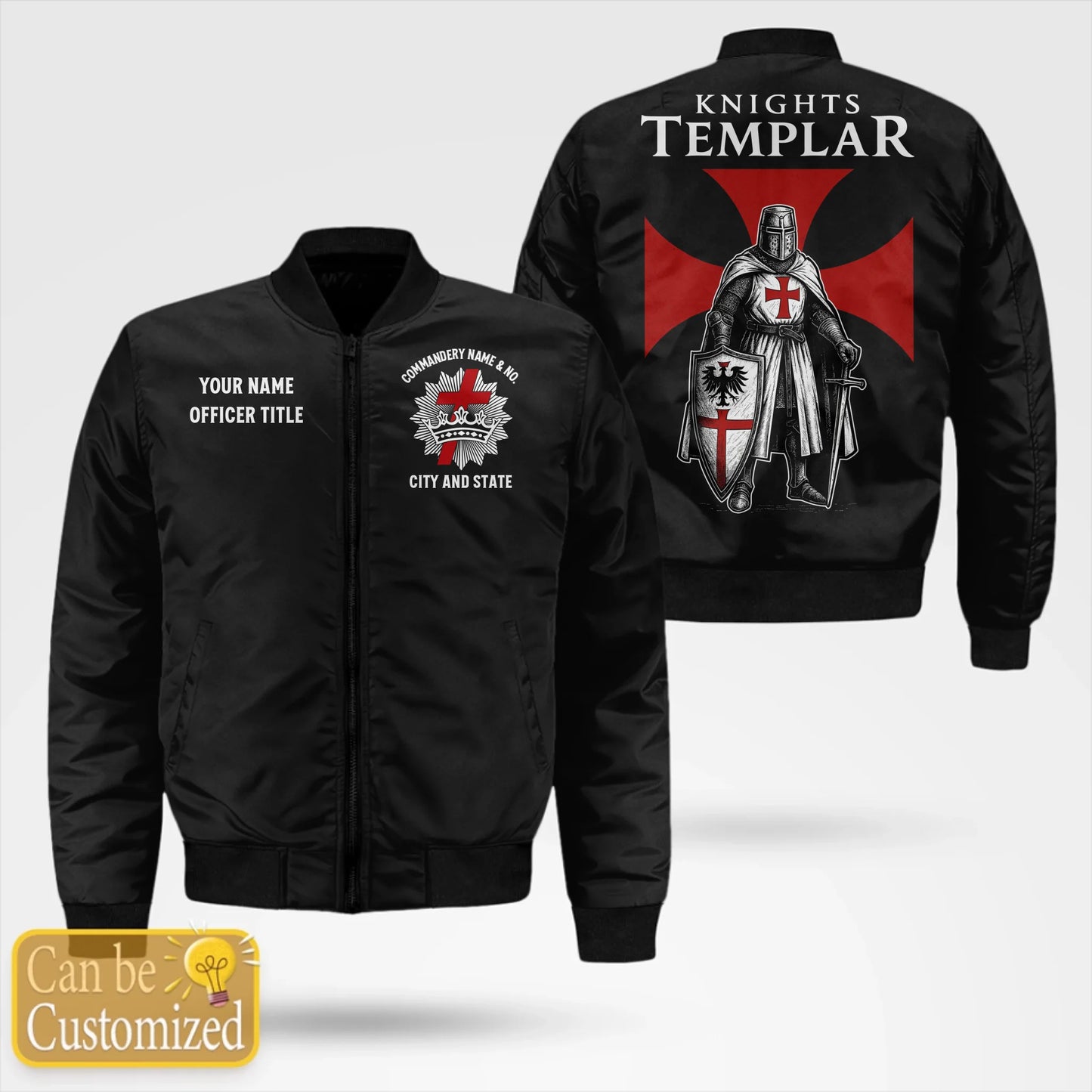 Custom Knights Templar Bomber Jacket