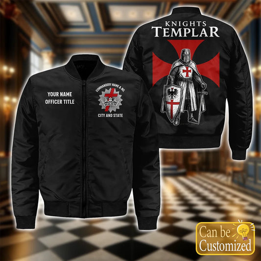 Custom Knights Templar Bomber Jacket