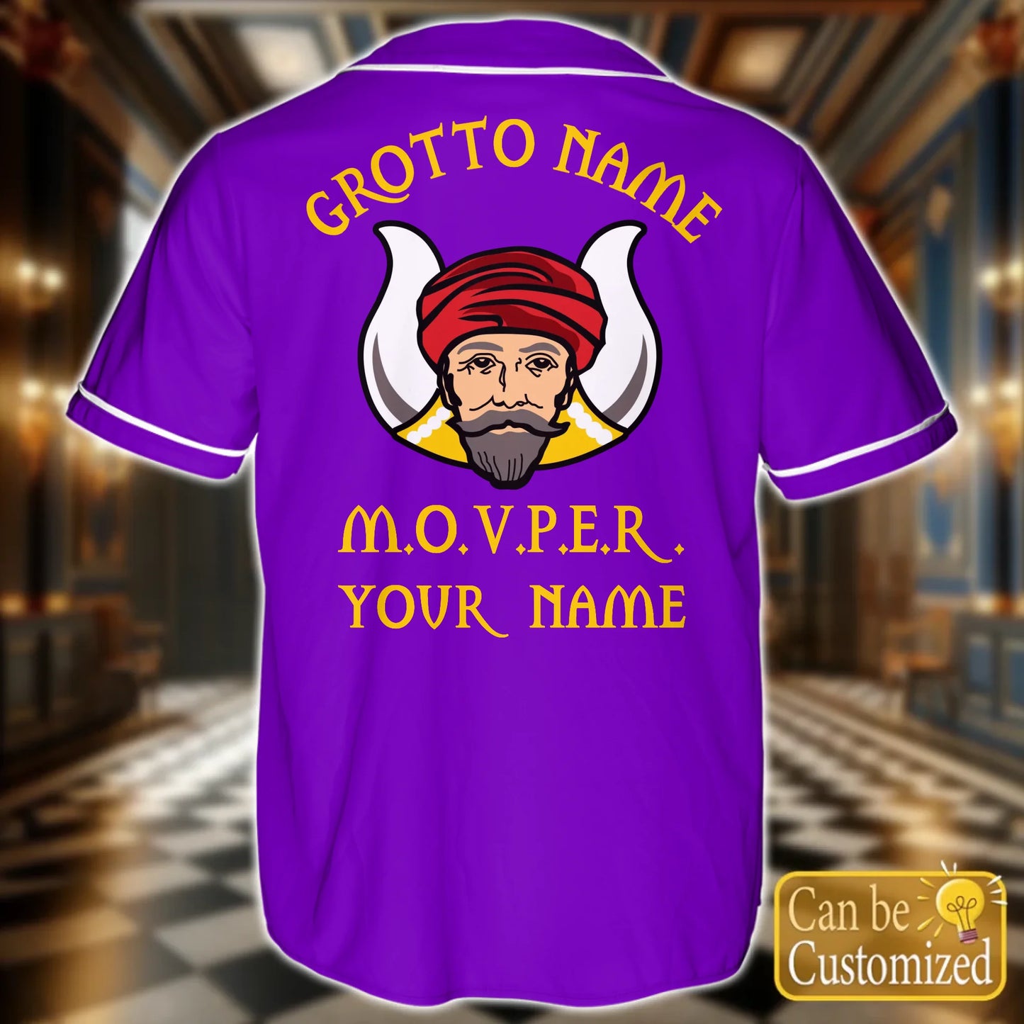 Custom Order of the Eastern Star OES Baseball Jersey Back