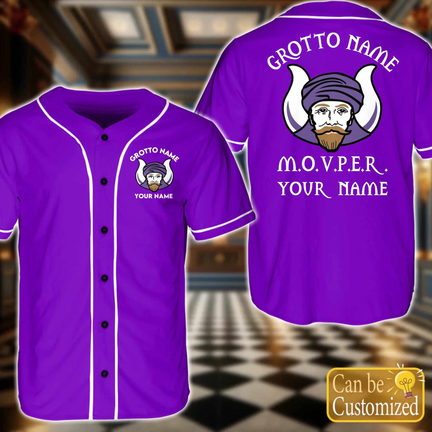 Custom Order of the Eastern Star OES Baseball Jersey Front Back