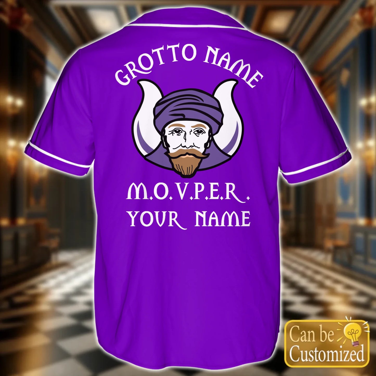 Custom Order of the Eastern Star OES Baseball Jersey Back