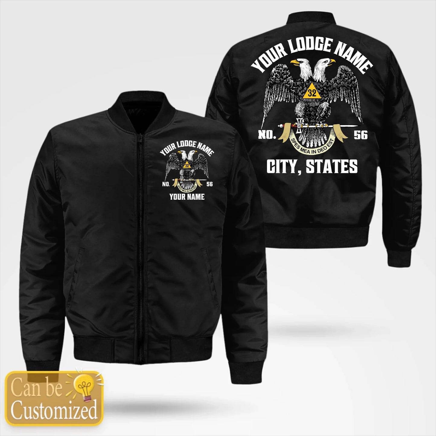 Custom 32nd Degree Scottish Rite Bomber Jacket