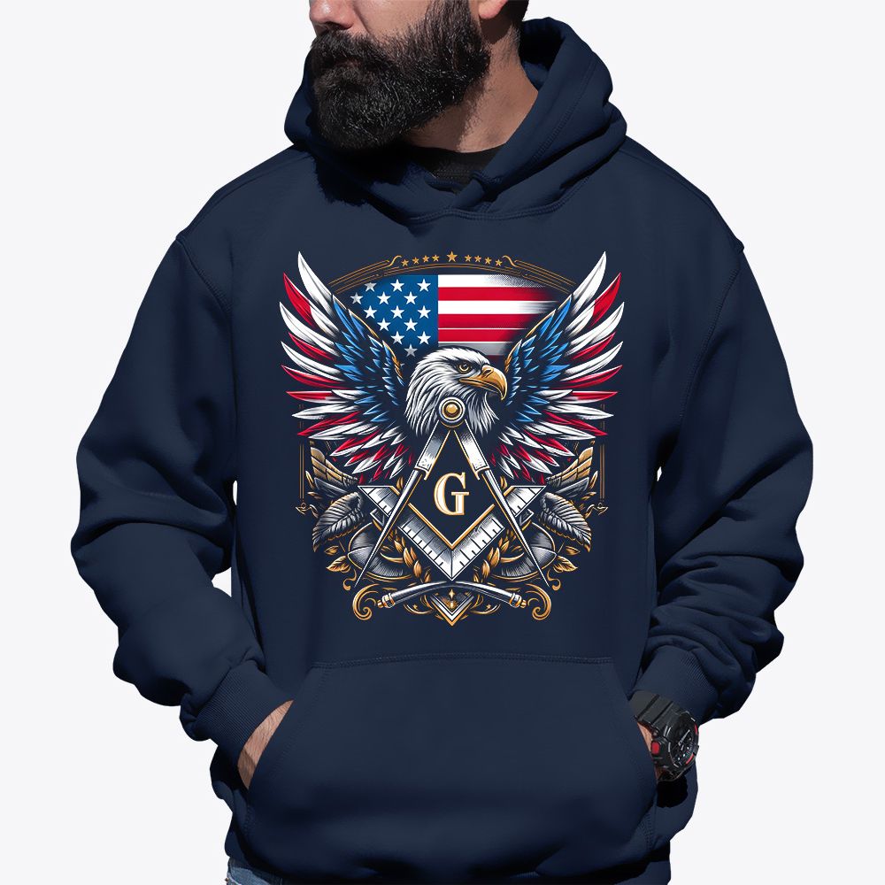 American Eagle Square & Compass Hoodie