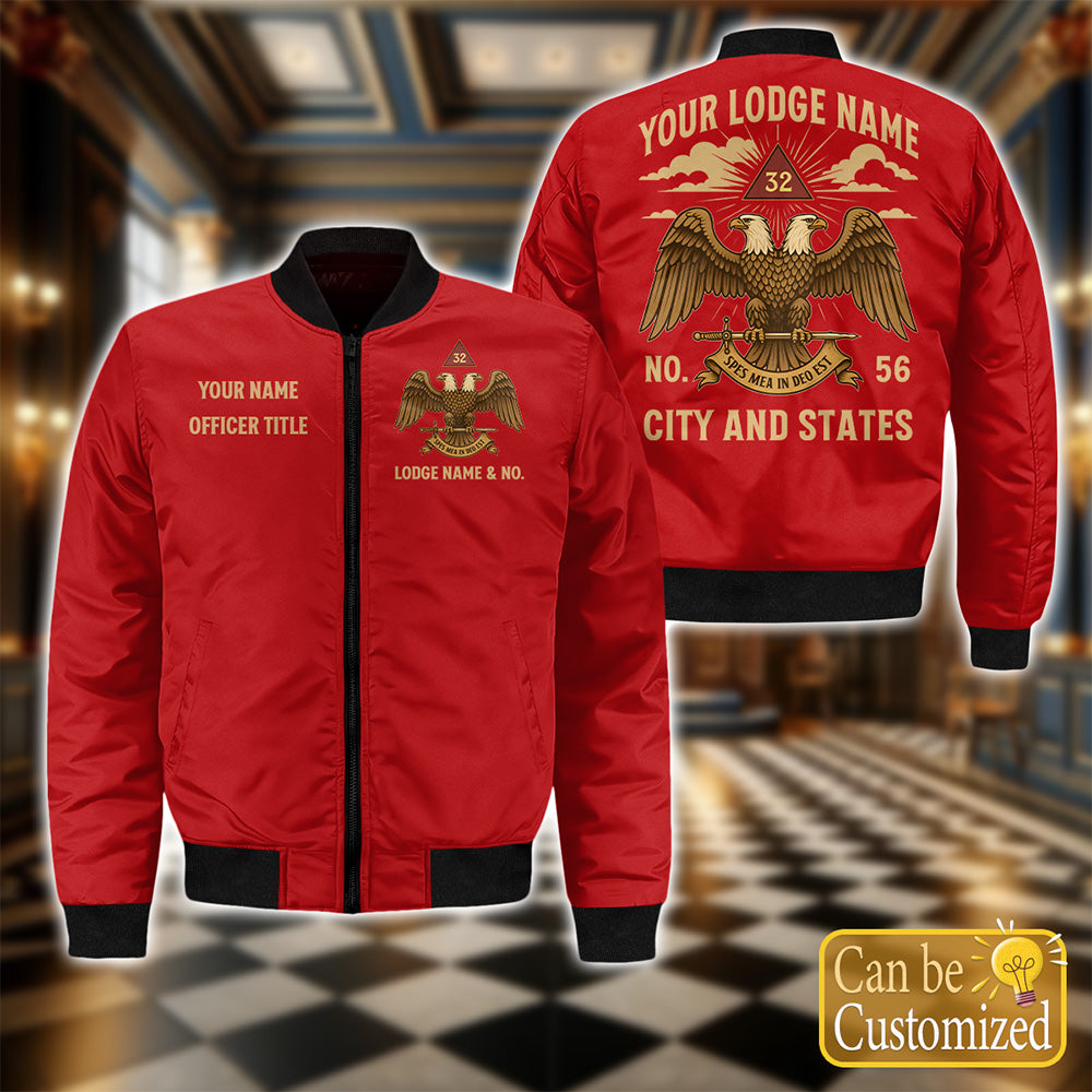 Custom 32nd Degree Scottish Rite Bomber Jacket