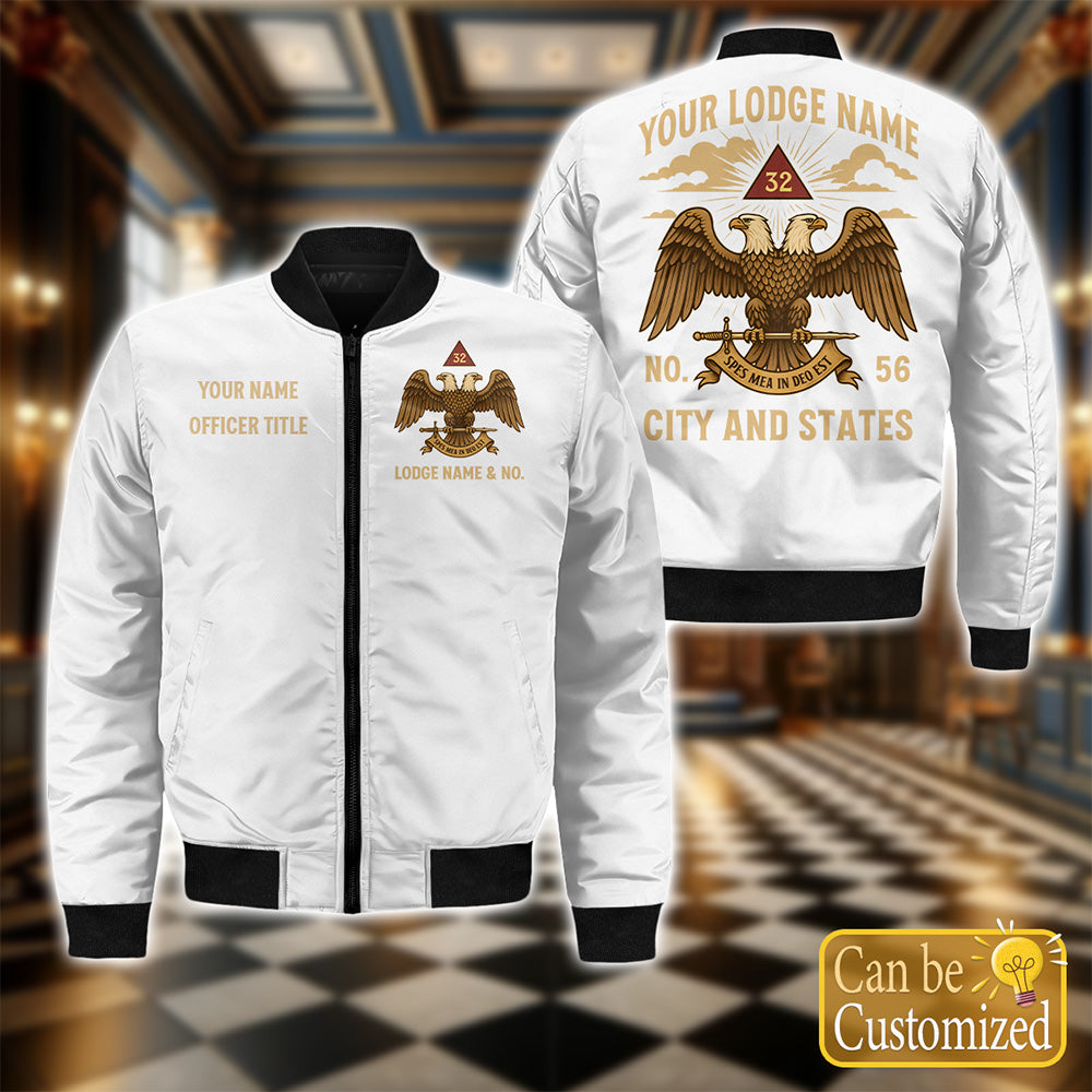 Custom 32nd Degree Scottish Rite Bomber Jacket