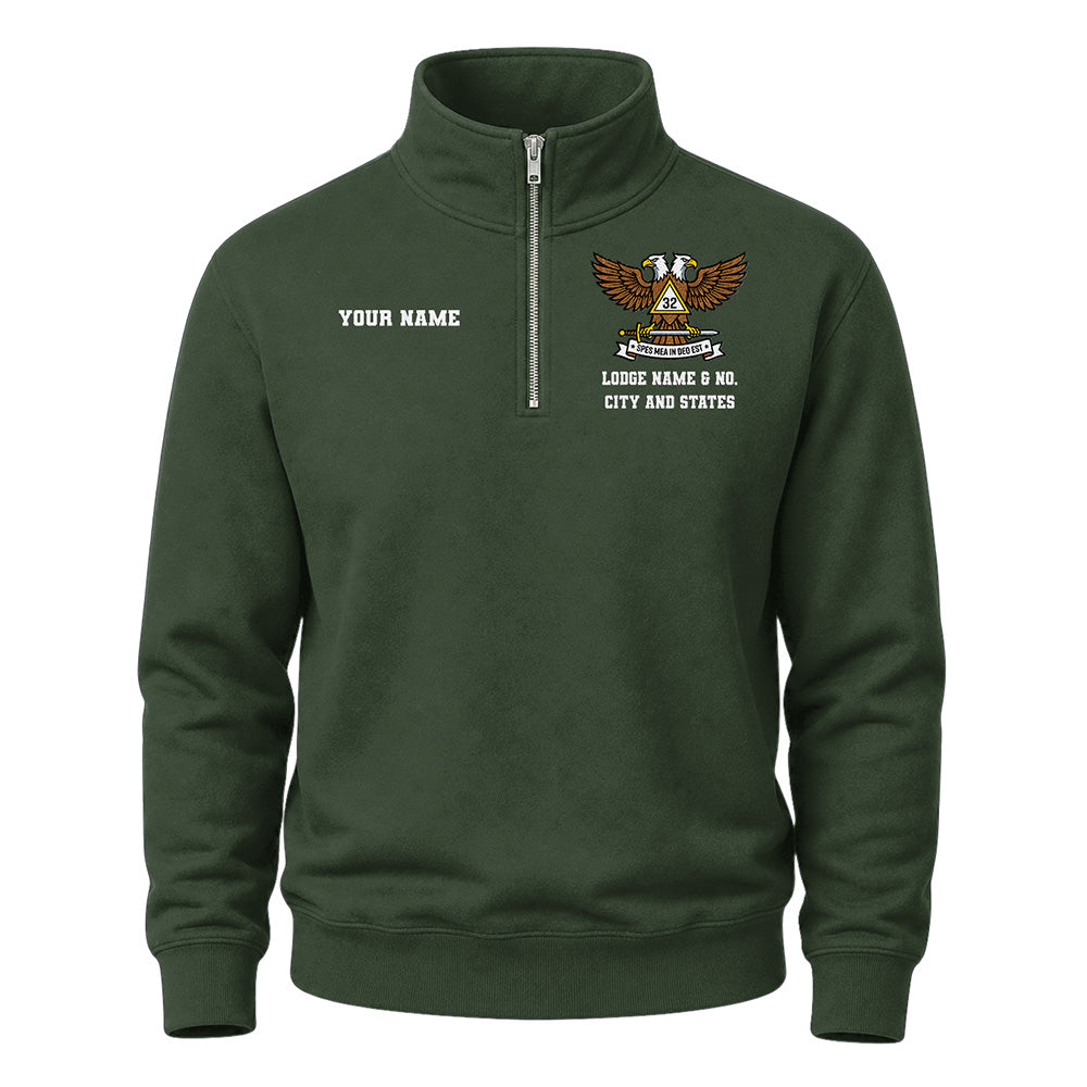 Custom 32nd Degree Embroidered Quarter-Zip Sweatshirt