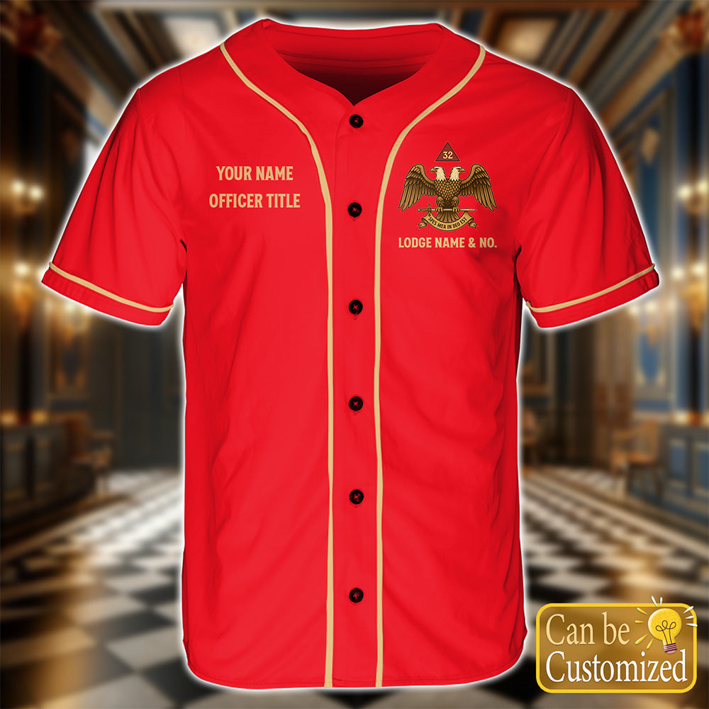 Custom 32nd Degree Scottish Rite Baseball Jersey