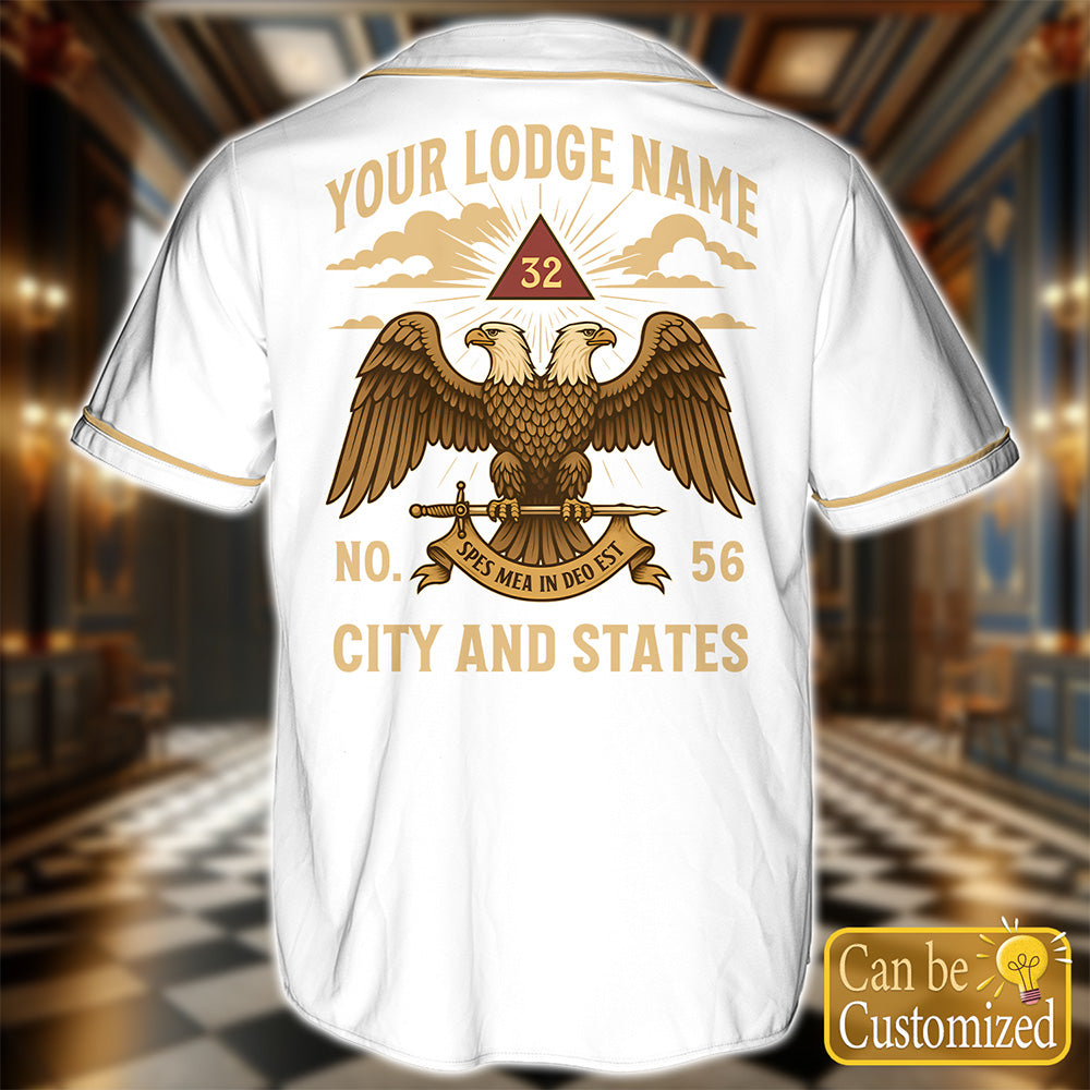 Custom 32nd Degree Scottish Rite Baseball Jersey