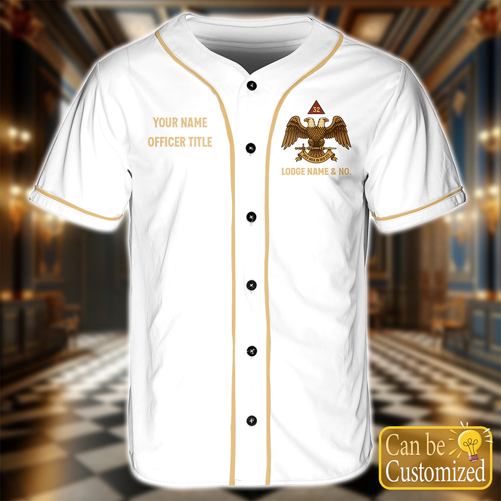 Custom 32nd Degree Scottish Rite Baseball Jersey