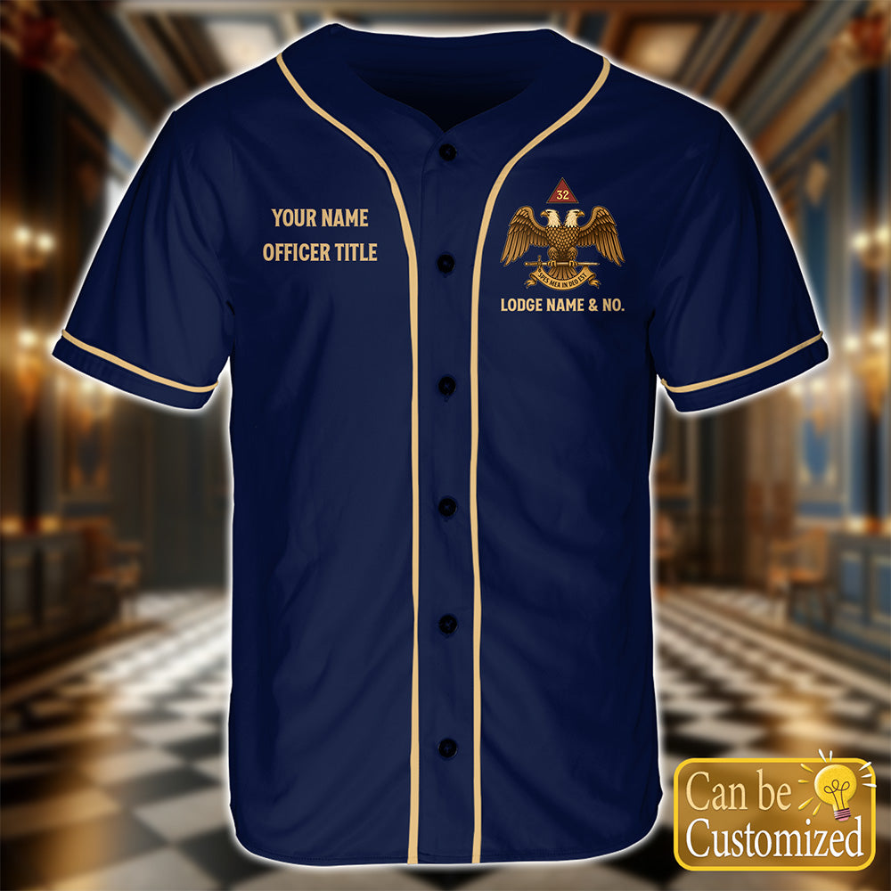 Custom 32nd Degree Scottish Rite Baseball Jersey