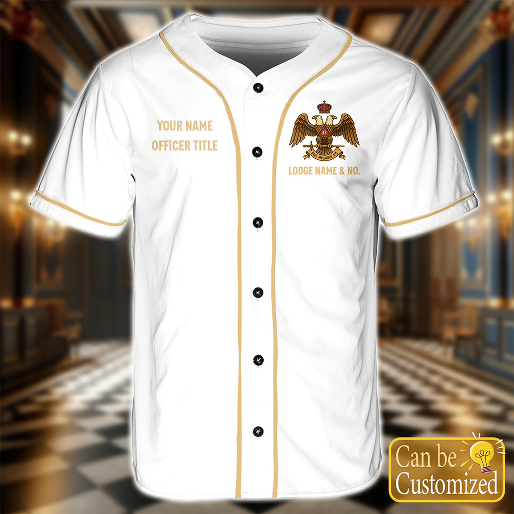 Custom 33rd Scottish Rite Baseball Jersey