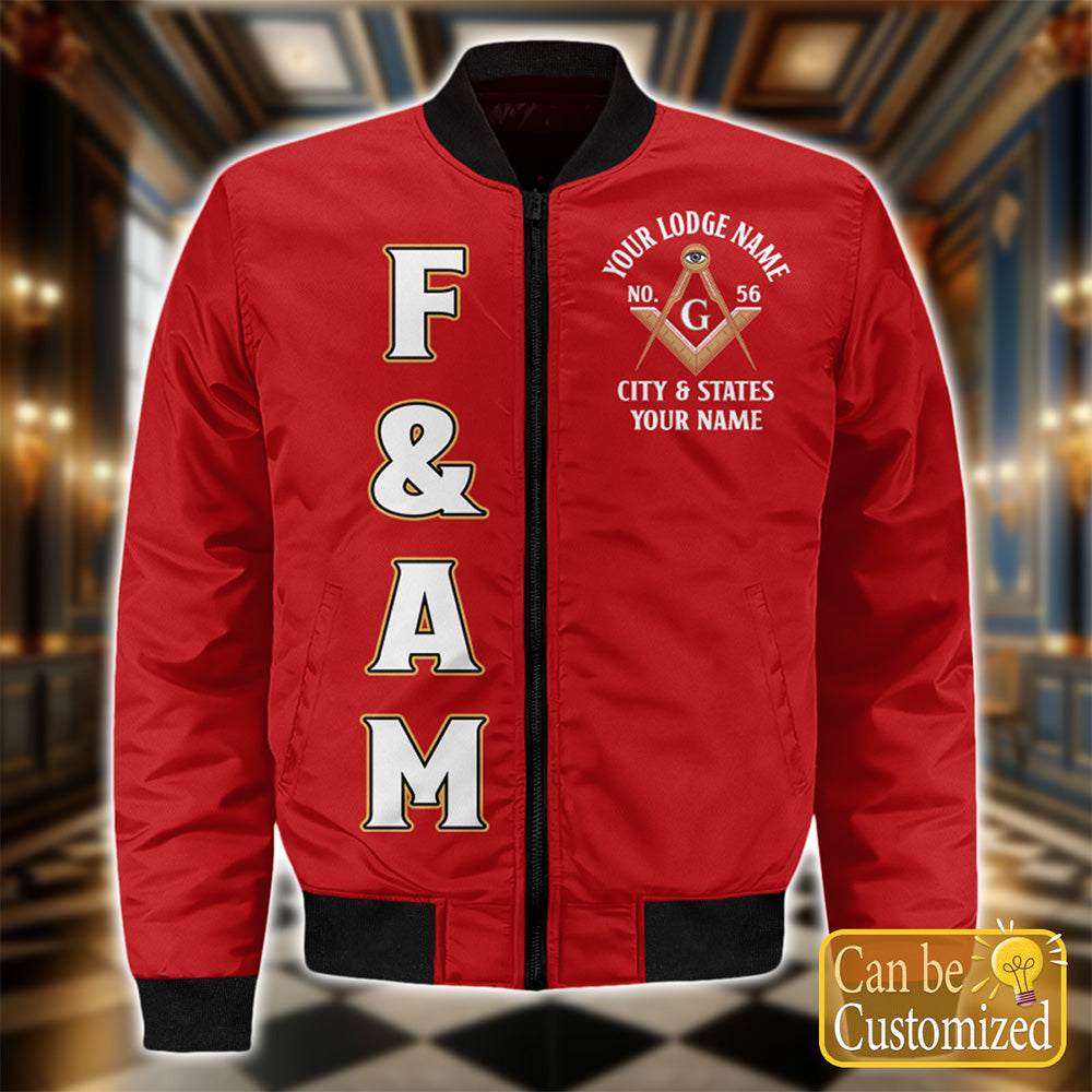 Custom Ancient Free & Accepted Masons Bomber Jacket