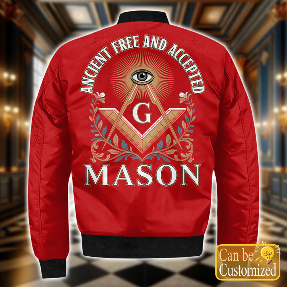 Custom Ancient Free & Accepted Masons Bomber Jacket