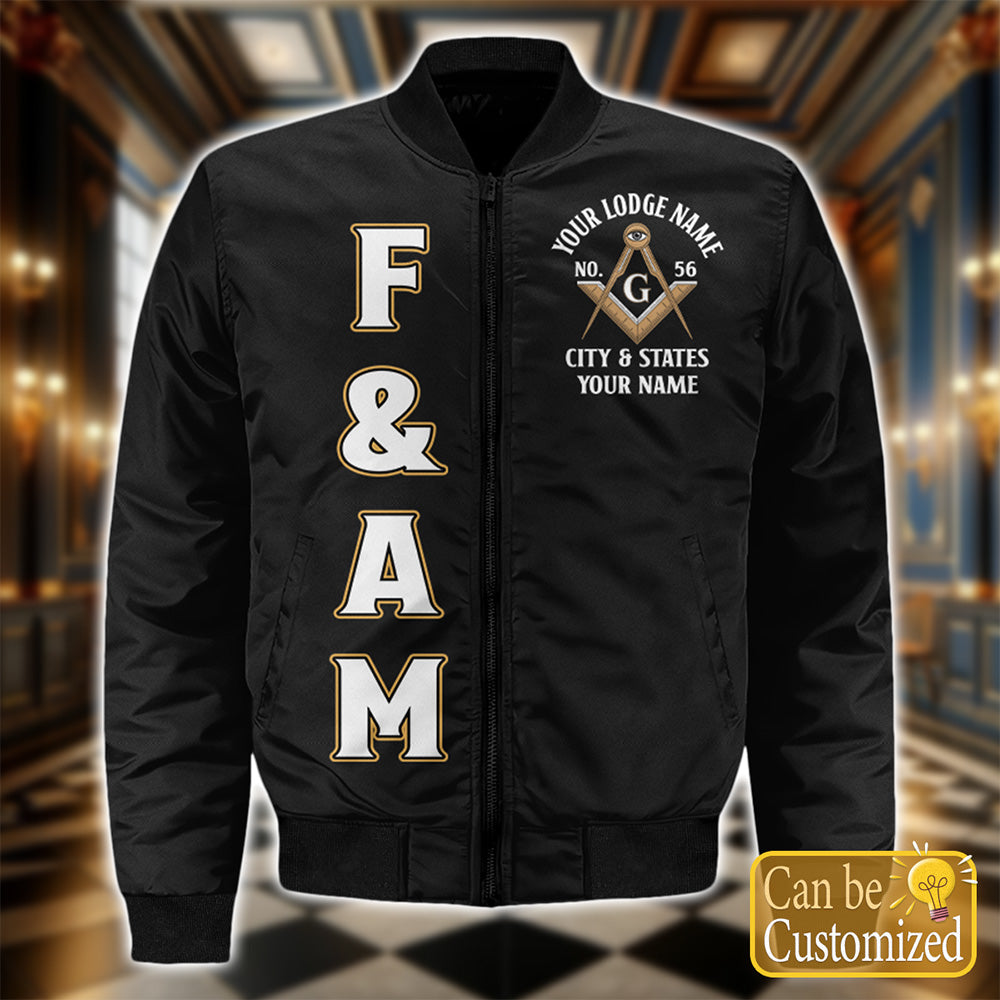 Custom Ancient Free & Accepted Masons Bomber Jacket