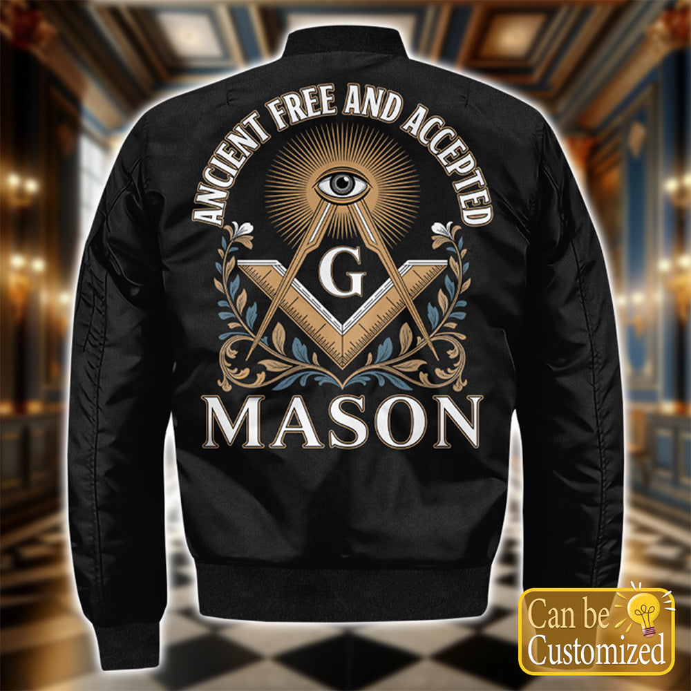 Custom Ancient Free & Accepted Masons Bomber Jacket