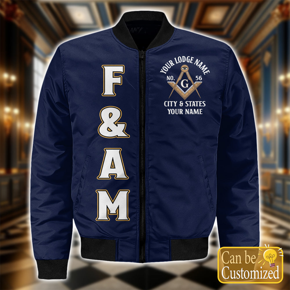 Custom Ancient Free & Accepted Masons Bomber Jacket