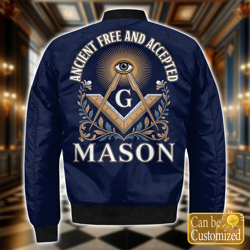 Custom Ancient Free & Accepted Masons Bomber Jacket