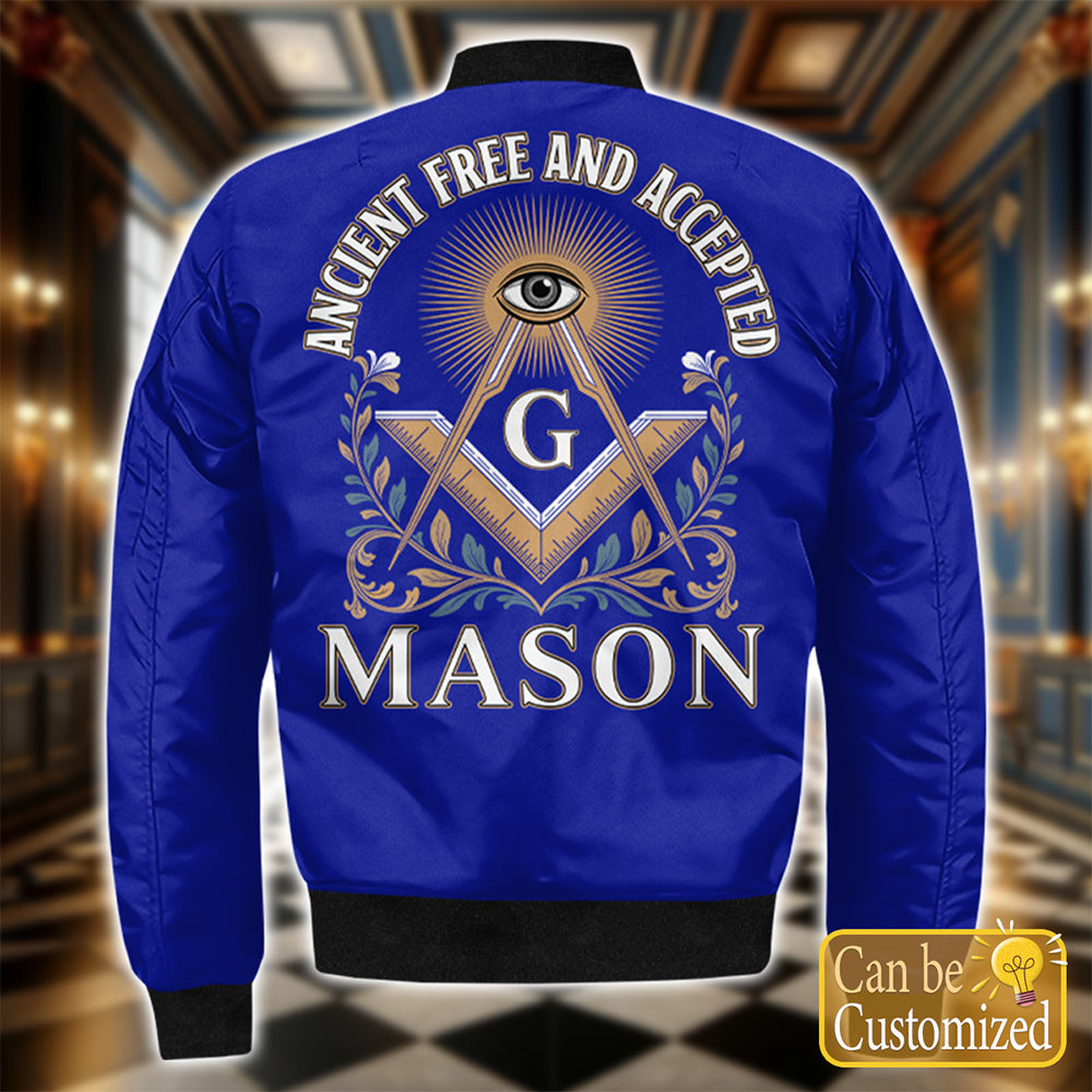 Custom Ancient Free & Accepted Masons Bomber Jacket