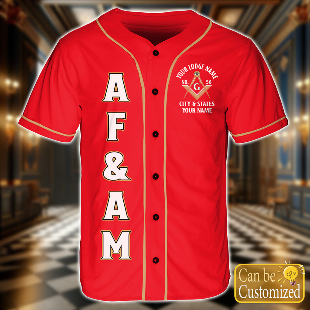 Custom Ancient Free & Accepted Masons Baseball Jersey
