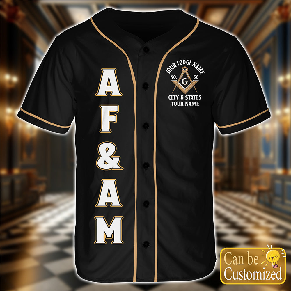 Custom Ancient Free & Accepted Masons Baseball Jersey