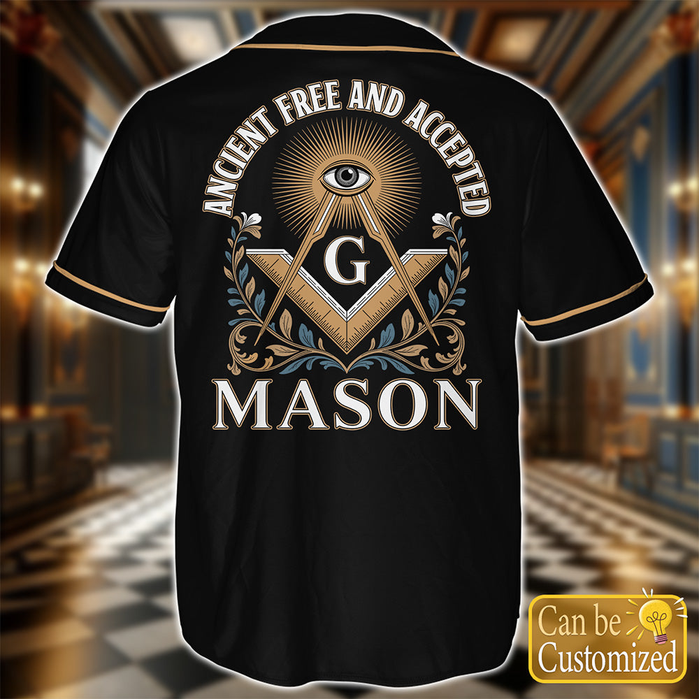 Custom Ancient Free & Accepted Masons Baseball Jersey