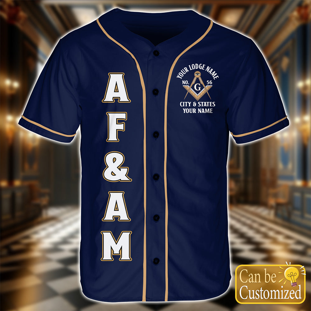 Custom Ancient Free & Accepted Masons Baseball Jersey