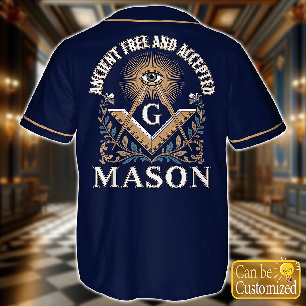 Custom Ancient Free & Accepted Masons Baseball Jersey